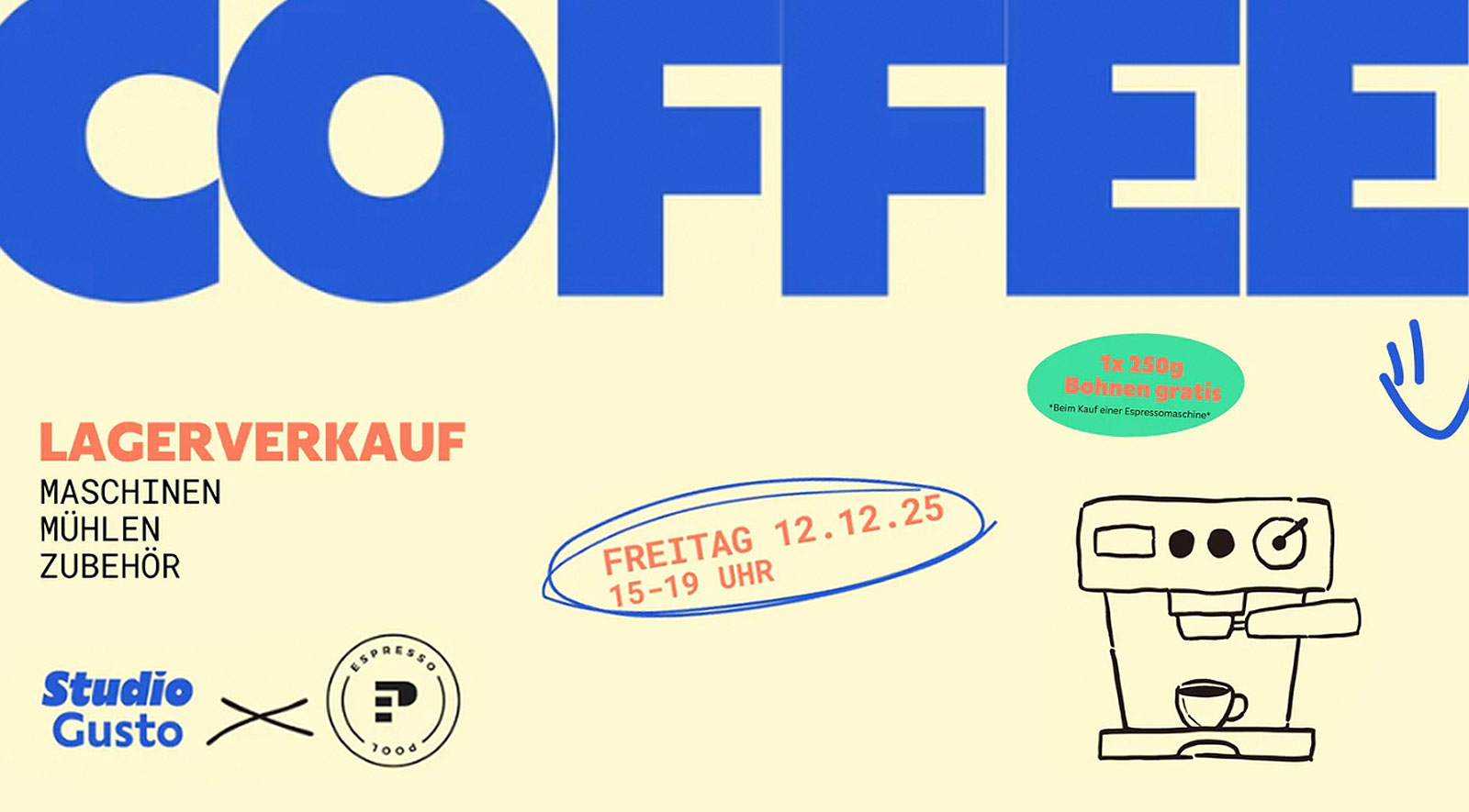 EspressoPool – der Lagerverkauf geht weiter!